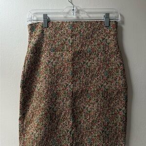 Vintage Express Floral Pencil Skirt